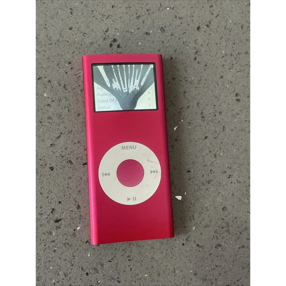 Apple A1199 4GB iPod Nano 2nd Gen Limited Ed. Product RED MA725LL READ! Screen